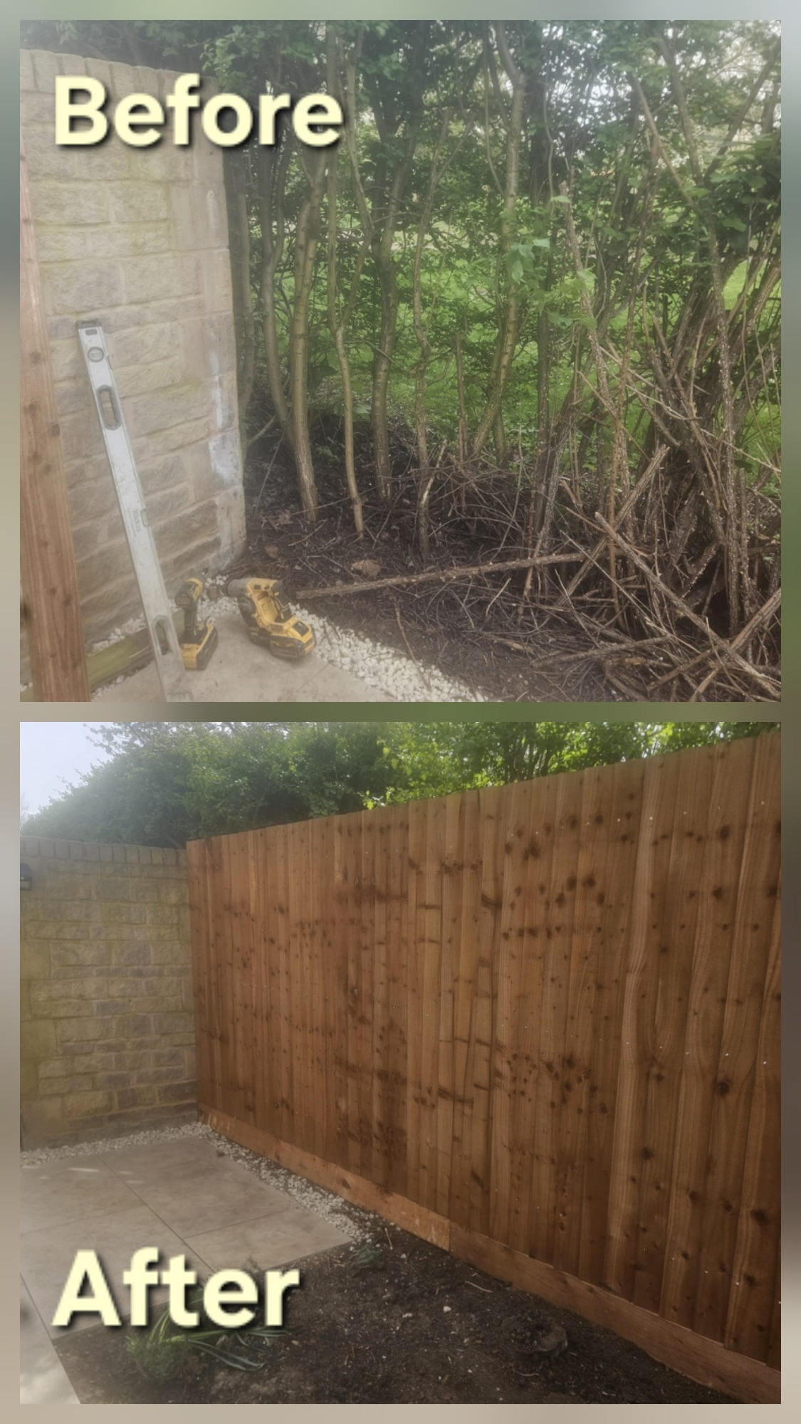 Fencing in Warmington New installation of Featheredge fencing completed in Warmington.