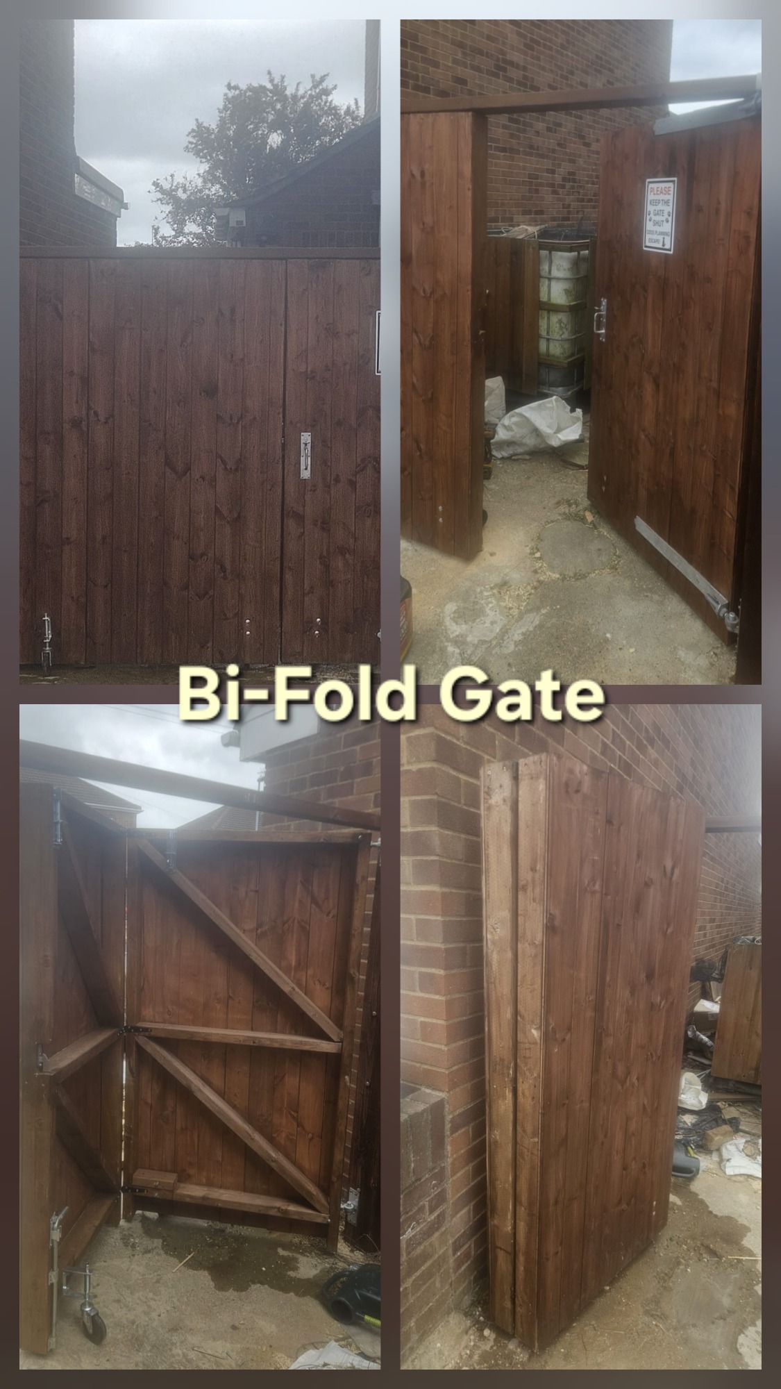 Bi-Fold Gate Peterborough Custom made Bi-Fold gate installation in Peterborough