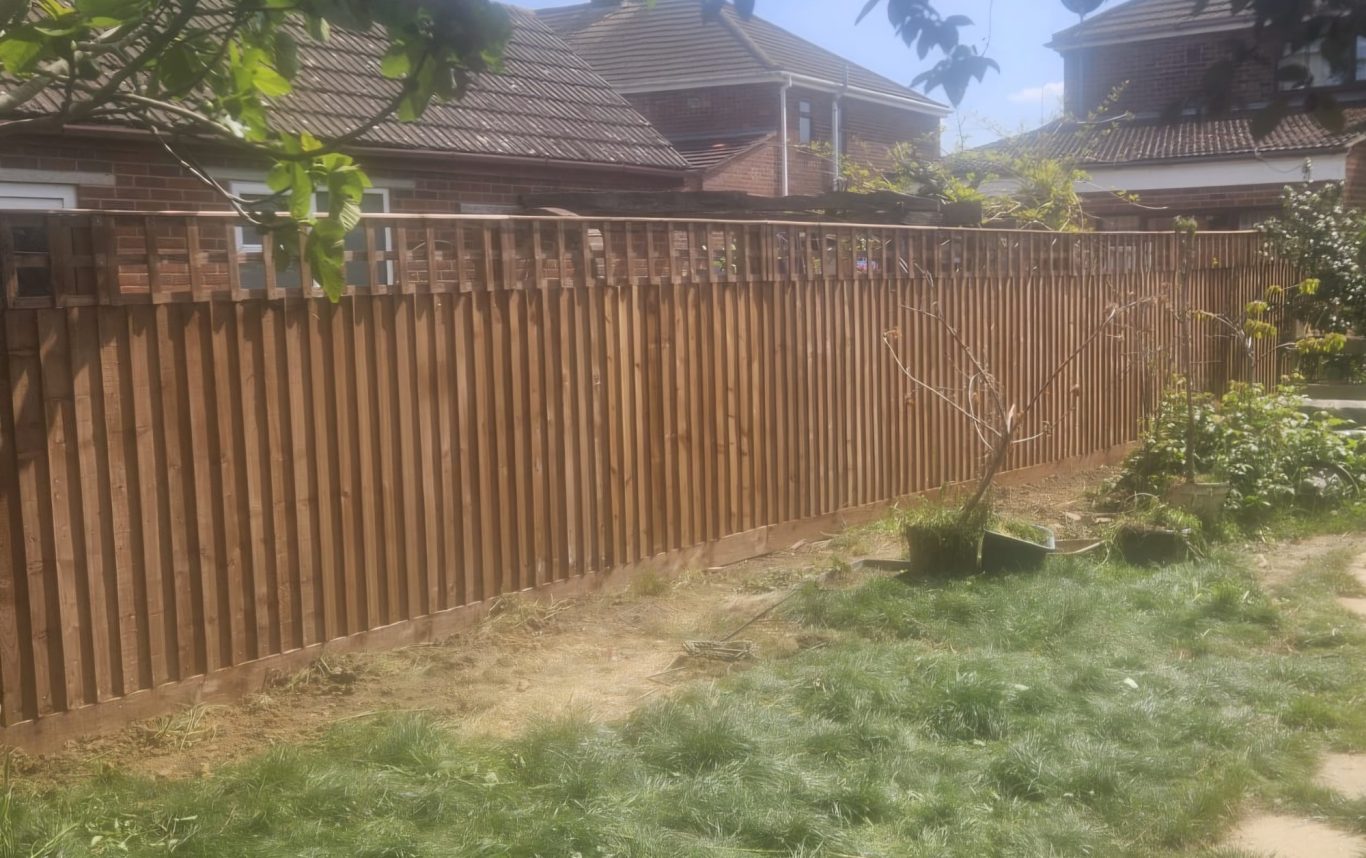 Featheredge Fencing with Trellis installed in Peterborough Featheredge Fencing with Trellis installed in Peterborough