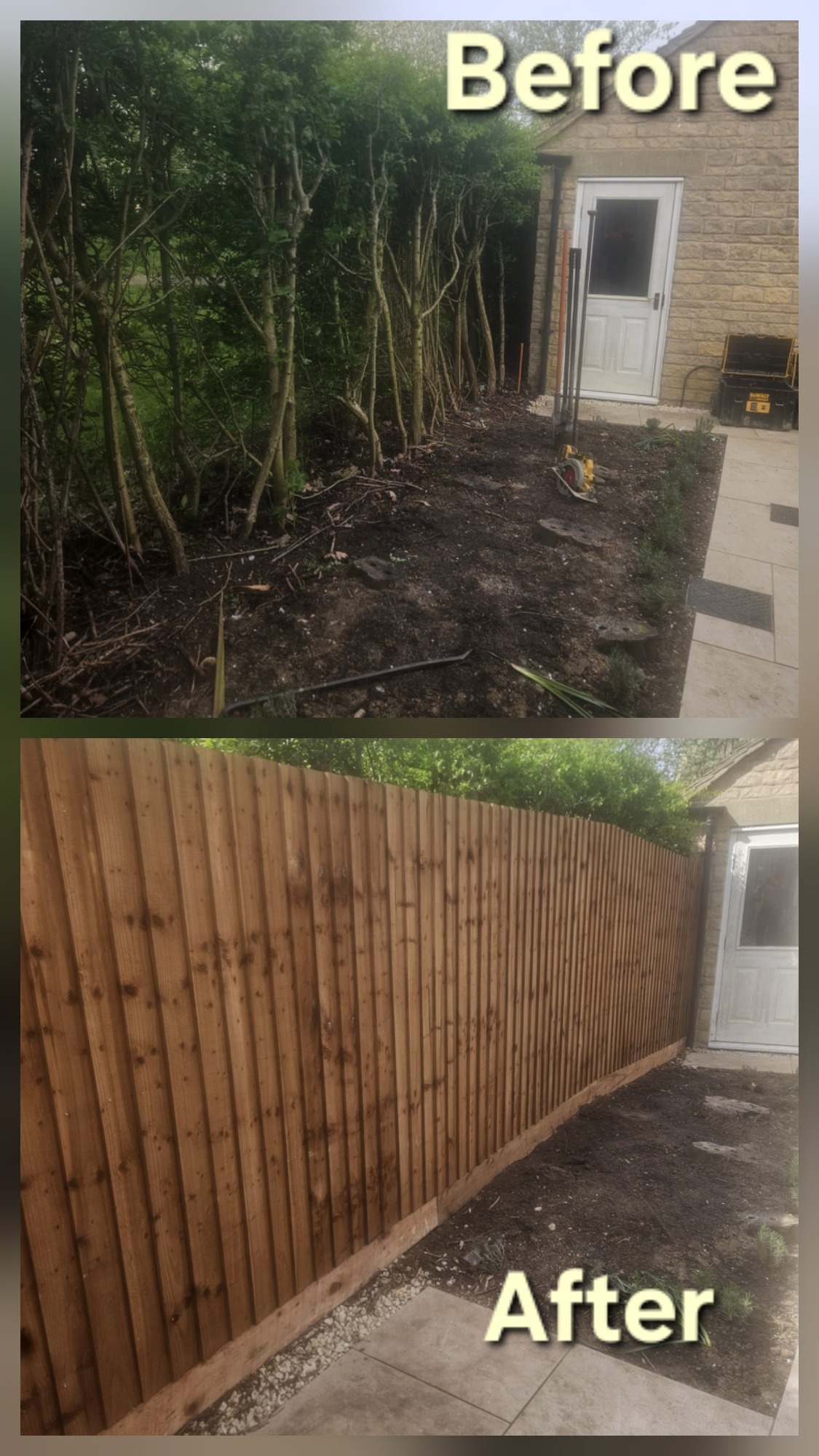 Fencing in Warmington New installation of Featheredge fencing completed in Warmington.