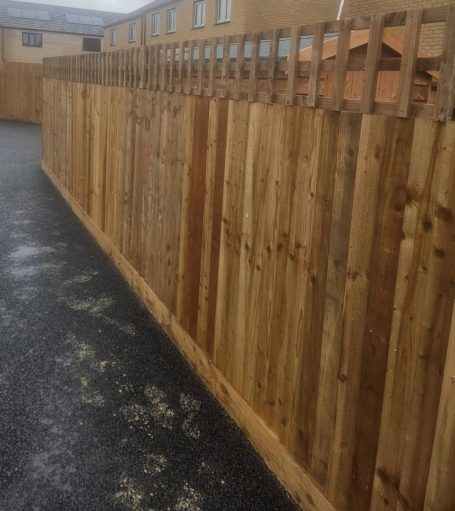 Trellis Installation in Huntingdon Featheredge Fencing topped with Trellis